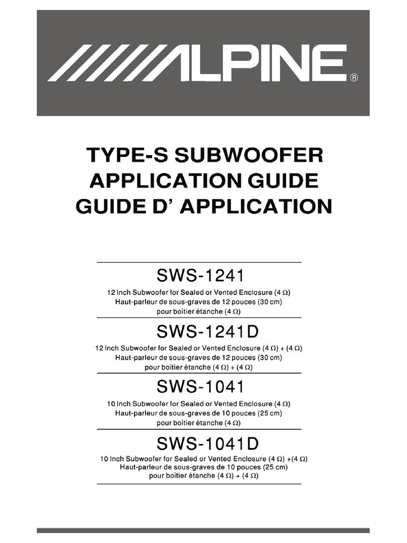 Alpine 1241D Application guide