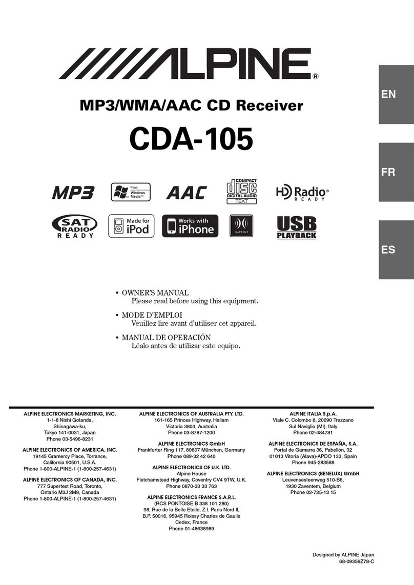 Alpine CDA-105 User manual