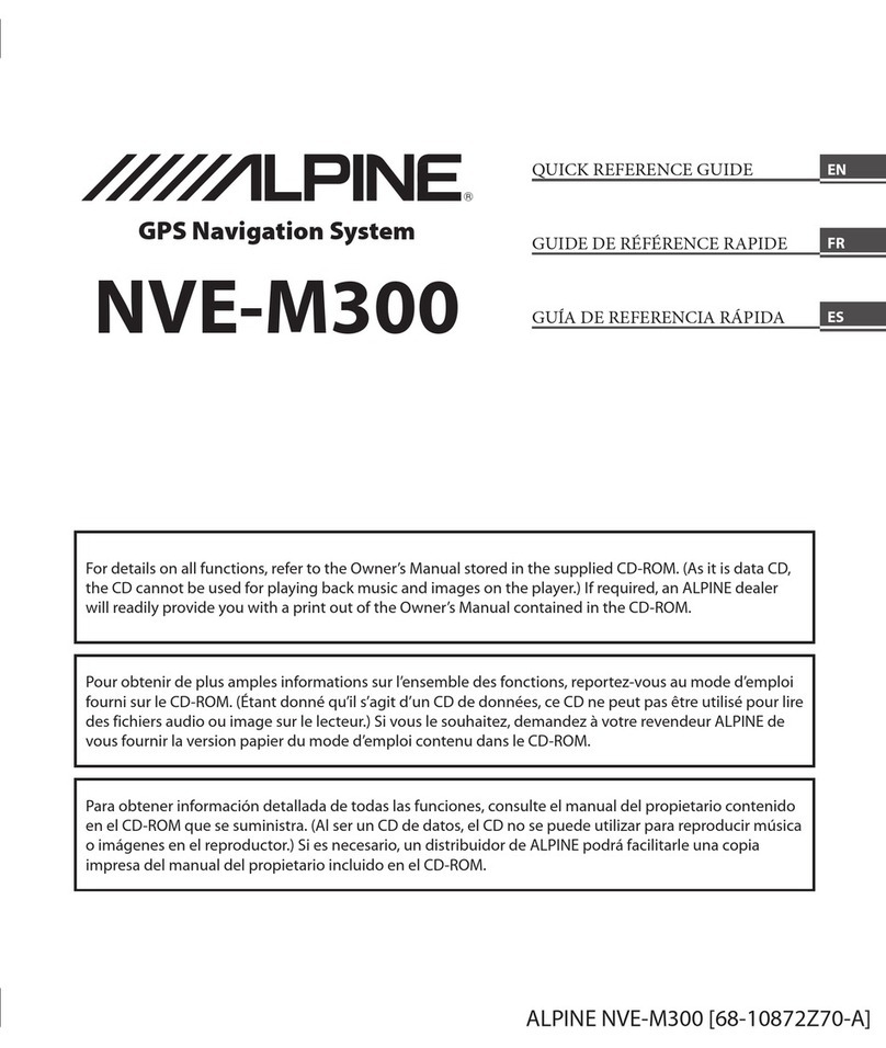 Alpine NVE-M300 User manual