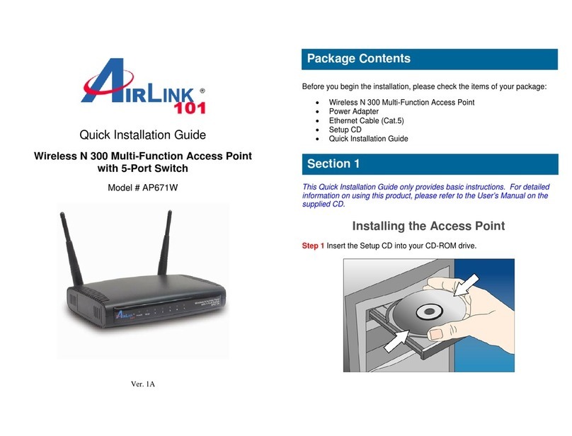Airlink101 AP671W Quick installation guide