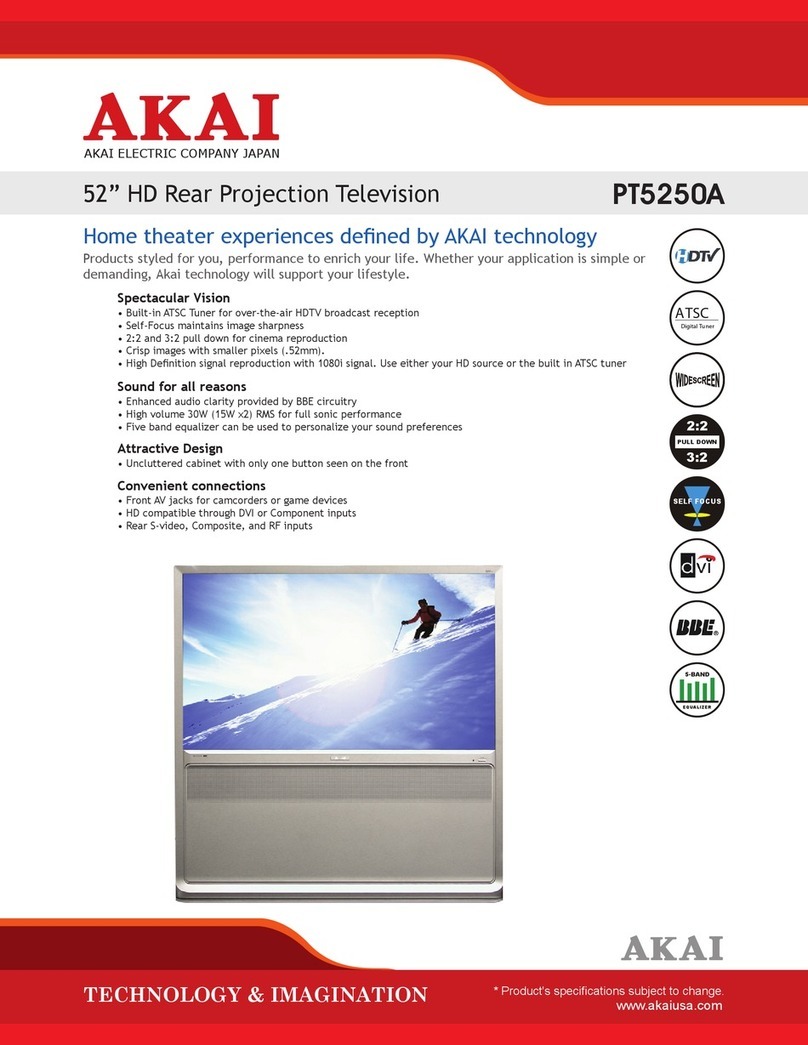 Akai PT5250A Specifications