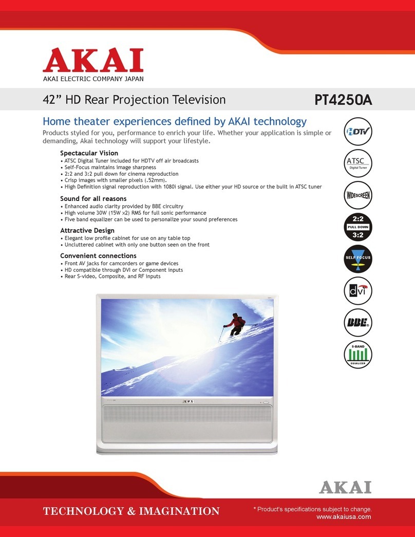 Akai PT4250A Specifications