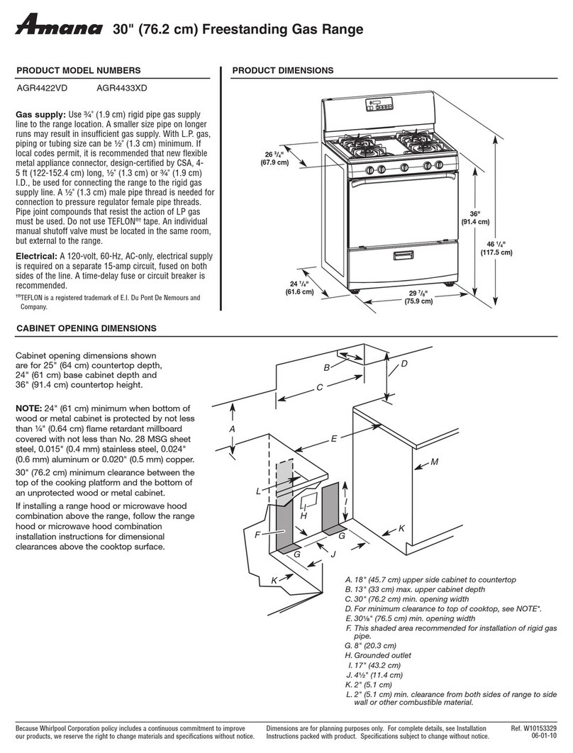 Amana AGR4433XD Parts list manual