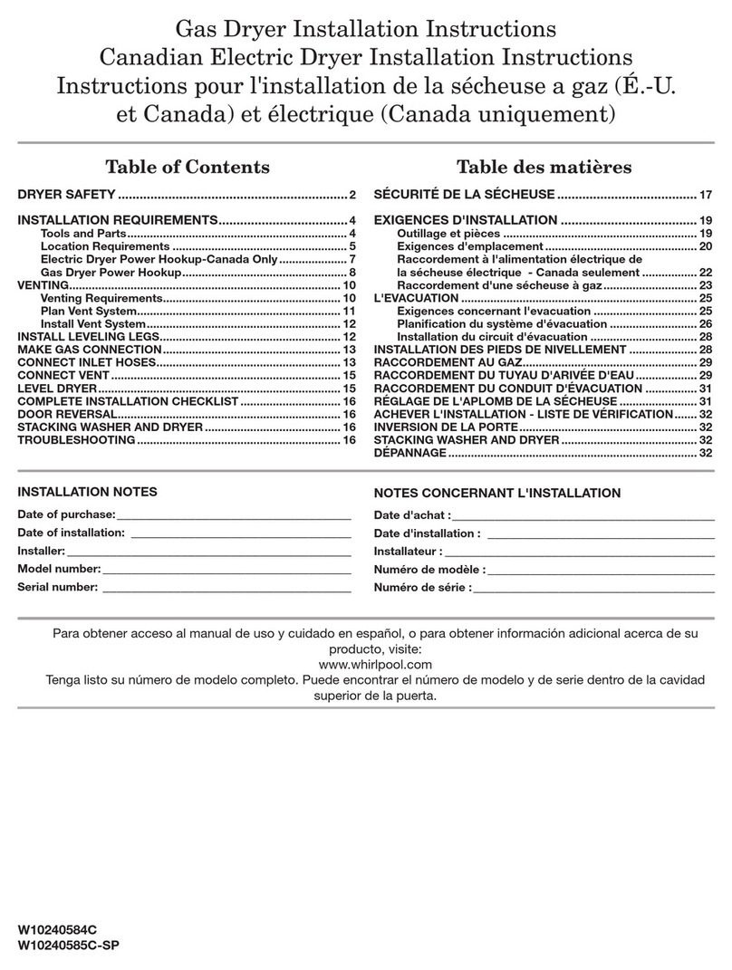 Amana NGD7300WW User manual