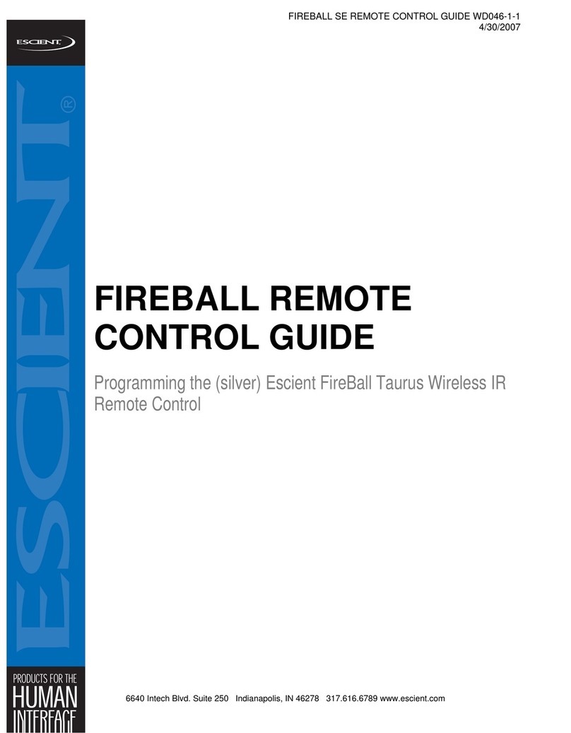 Escient Fireball Taurus Use and maintenance manual