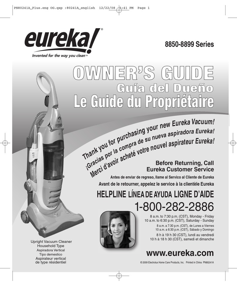 Eureka 8851AVZ owner's guide