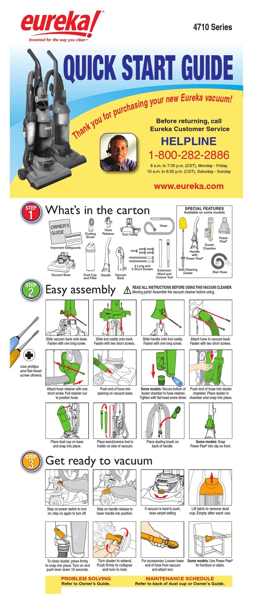 Eureka 4718AVZ User manual