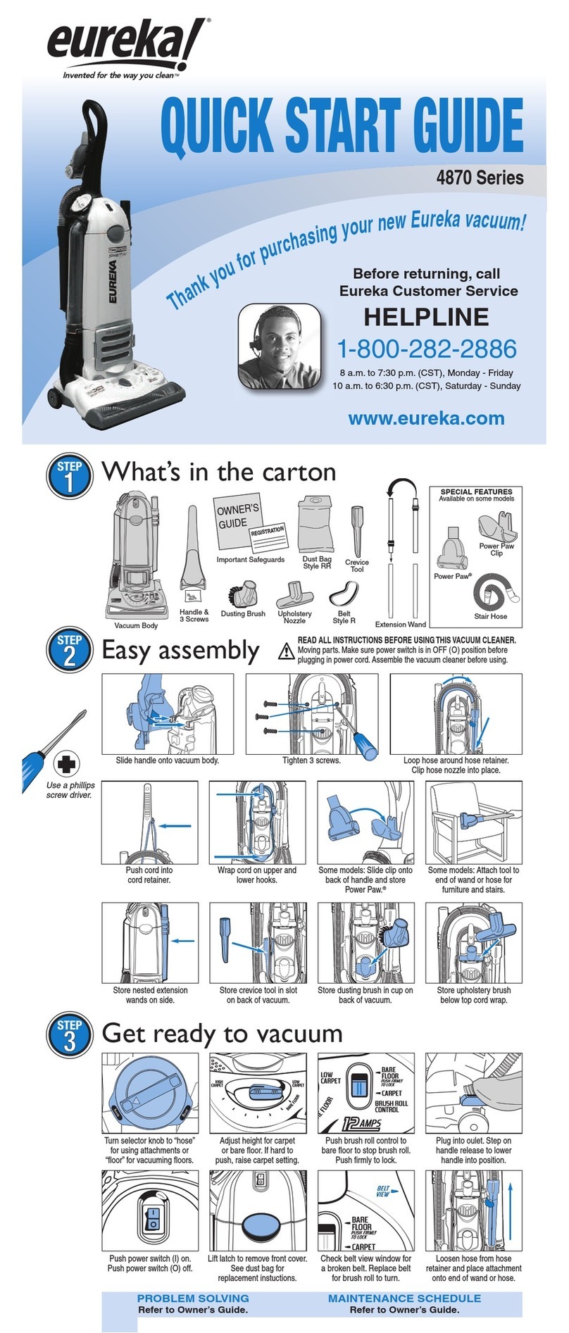 Eureka 442B User manual