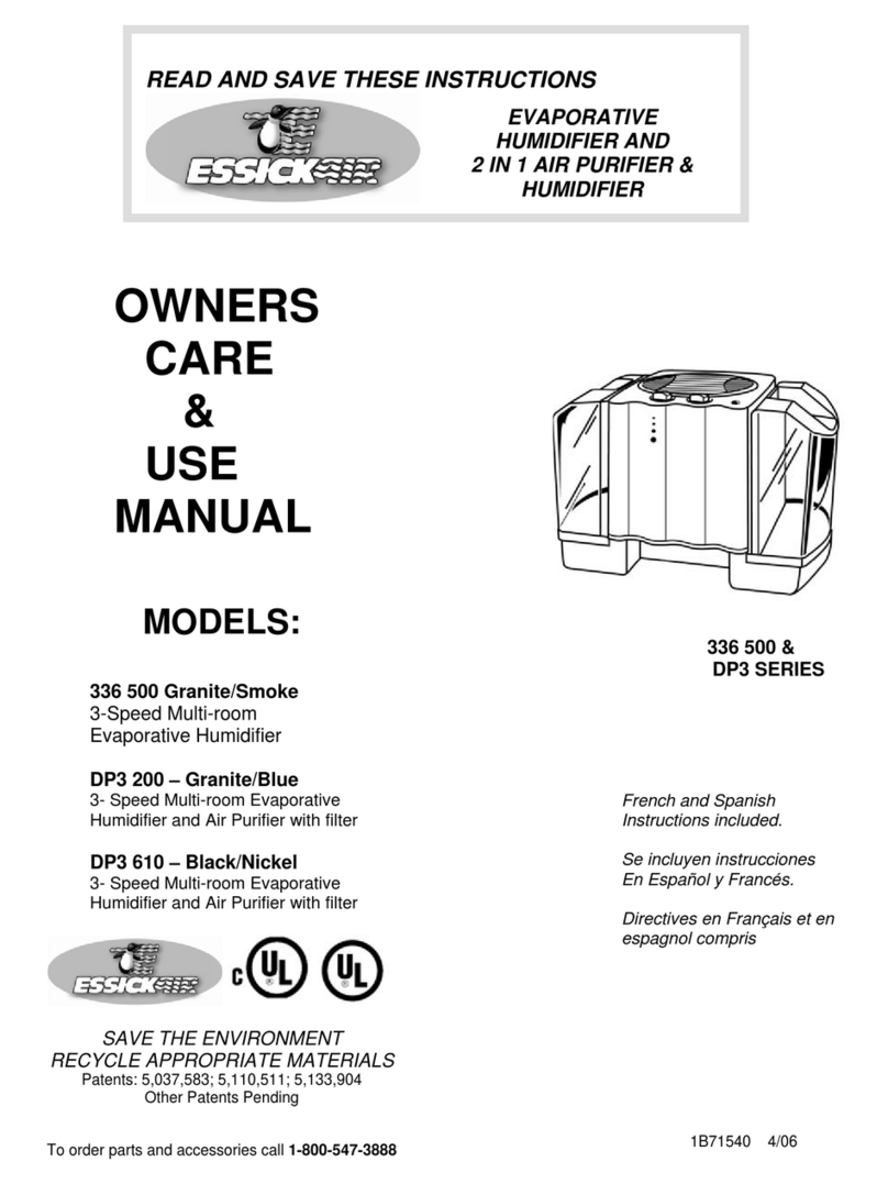 Essick 336-500 use and care manual