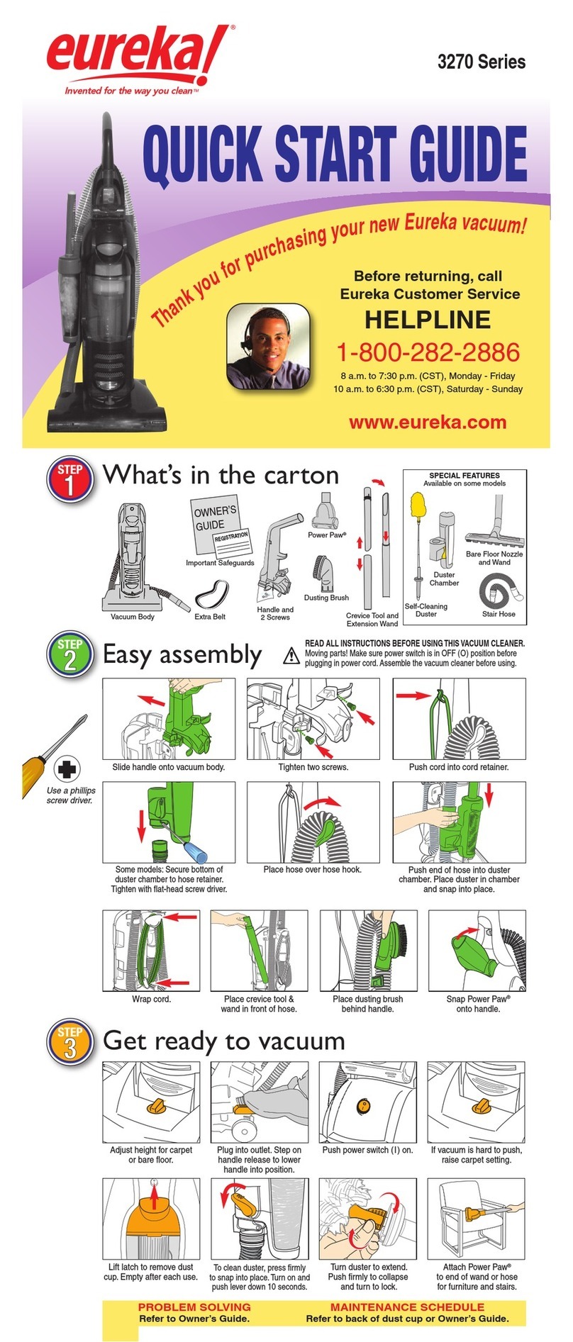 Eureka 3276AVZ User manual