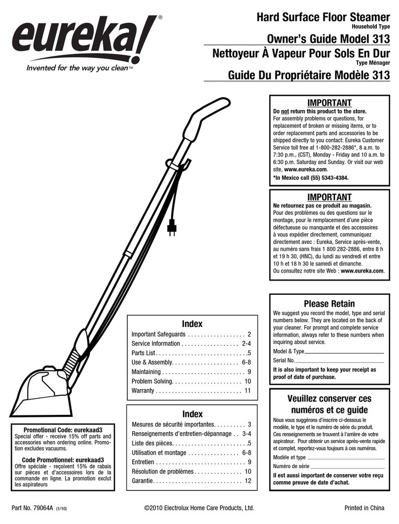 Eureka 313A owner's guide