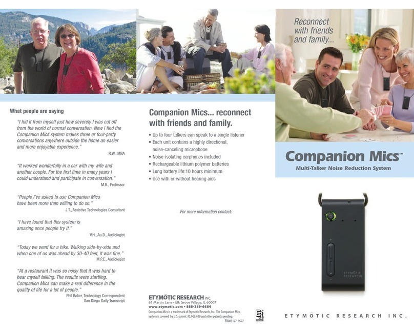 Etymotic Research Companion Mics brochure