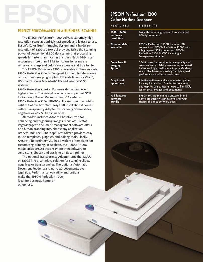 Epson Perfection 1200s Brochure & specs