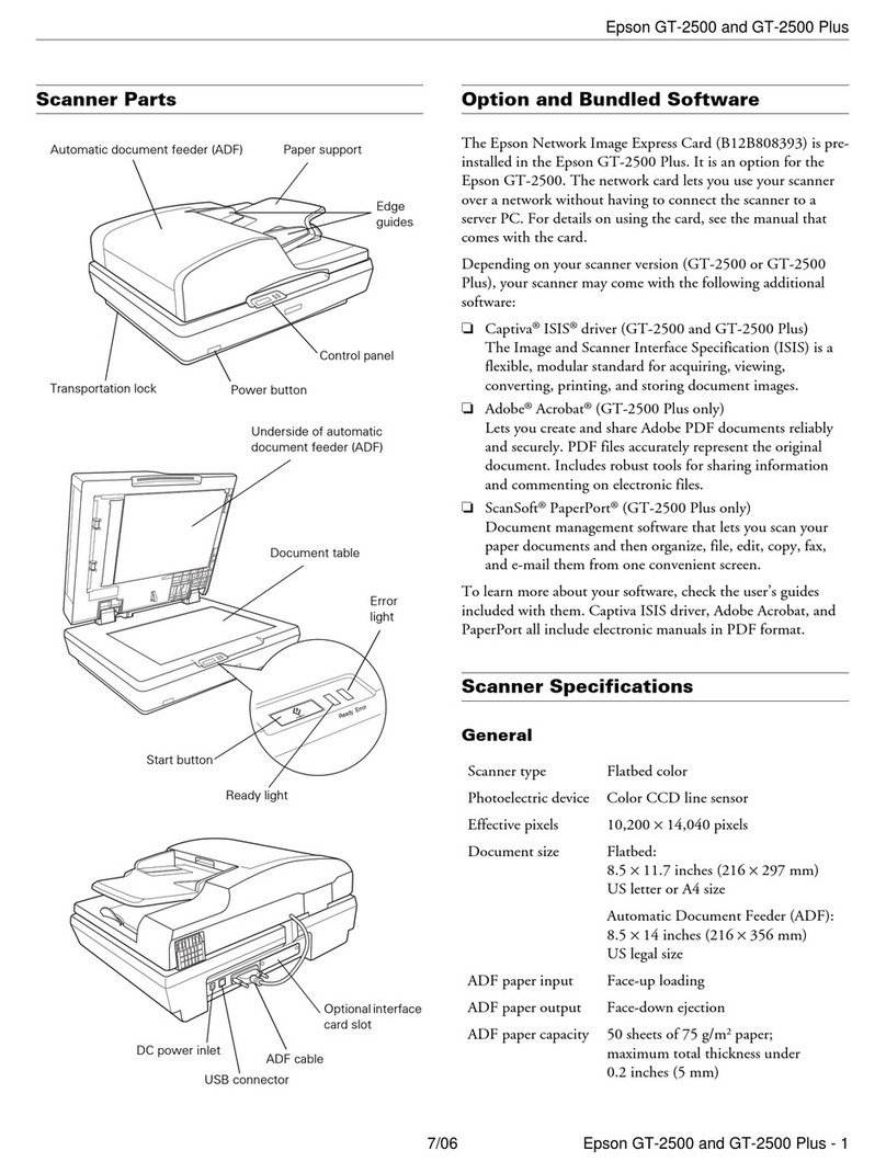Epson GT-2500 Series User manual