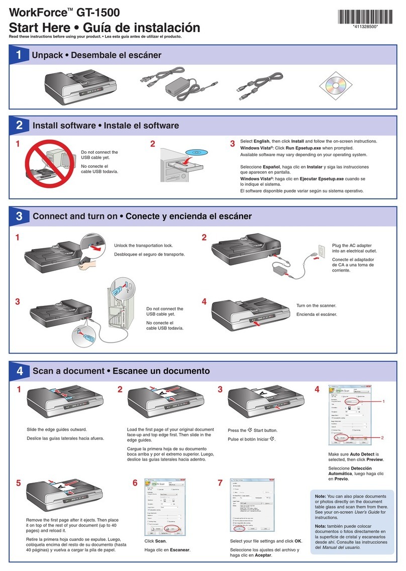 Epson WorkForce GT-1500 Instruction Manual
