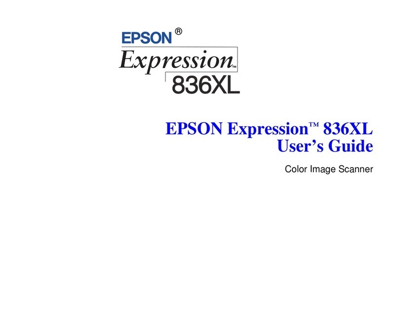 Epson 836XL - Expression - Flatbed Scanner User manual