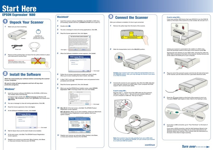 Epson 1680 - Expression Special Edition Instruction Manual