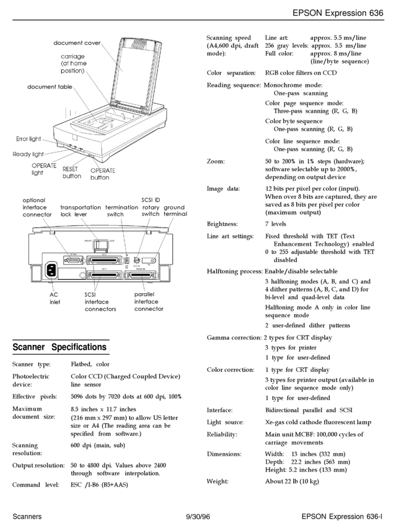 Epson Expression 636 Installation and operation manual