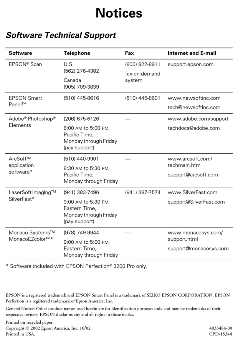 Epson Perfection 3200 User manual