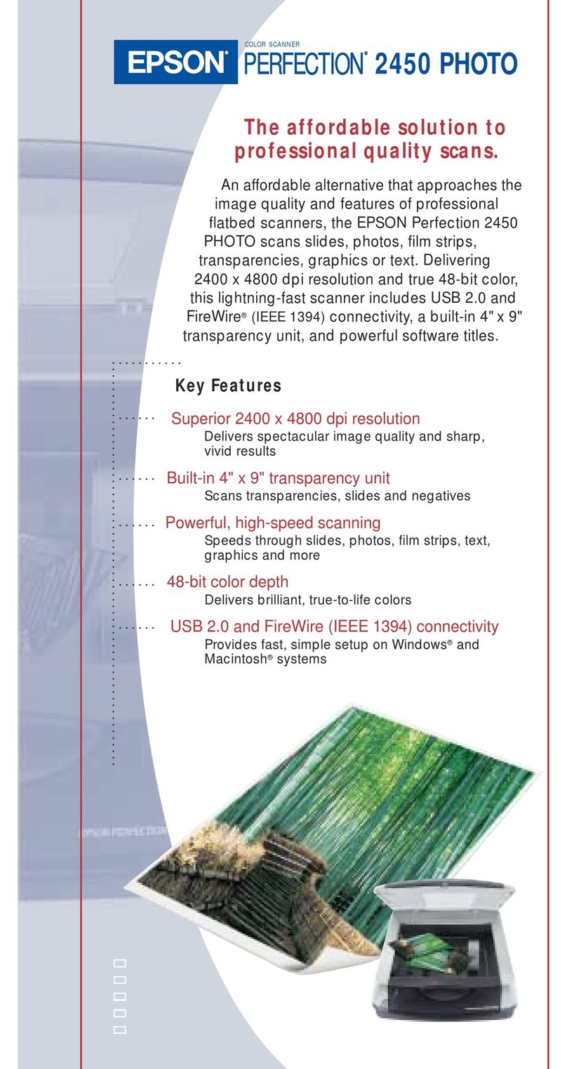 Epson 2450 - Perfection Photo Scanner User manual