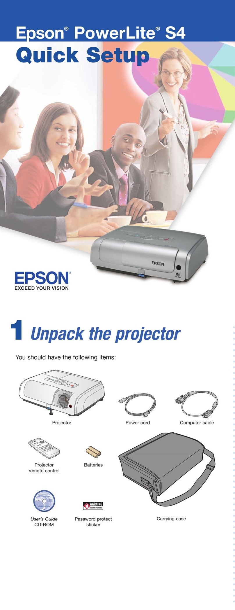 Epson PowerLite S4 Specification sheet