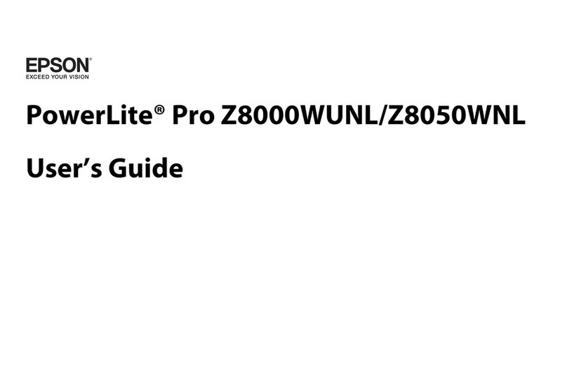 Epson PowerLite Pro Z8000WUNL User manual