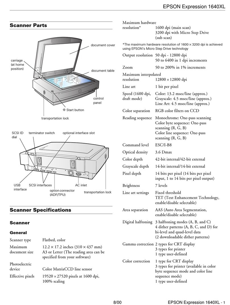 Epson 1640XL - Expression Graphic Arts User manual