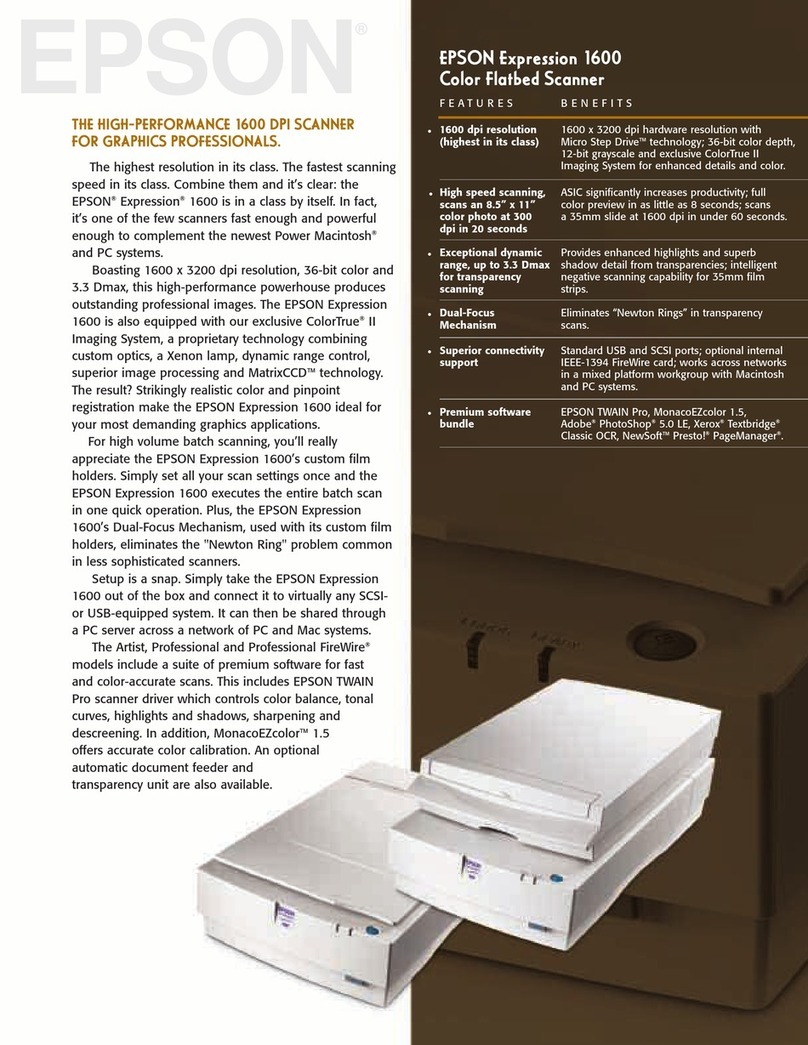 Epson Expression  1600 Specification sheet