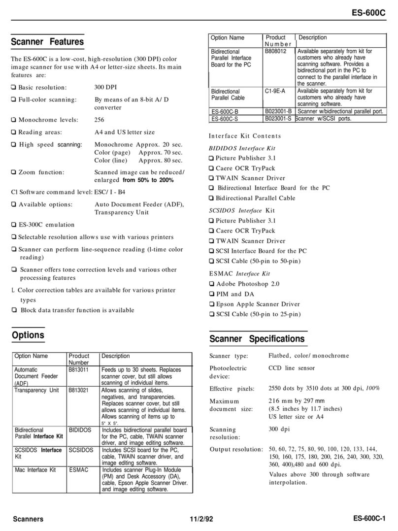 Epson ES-600C User manual