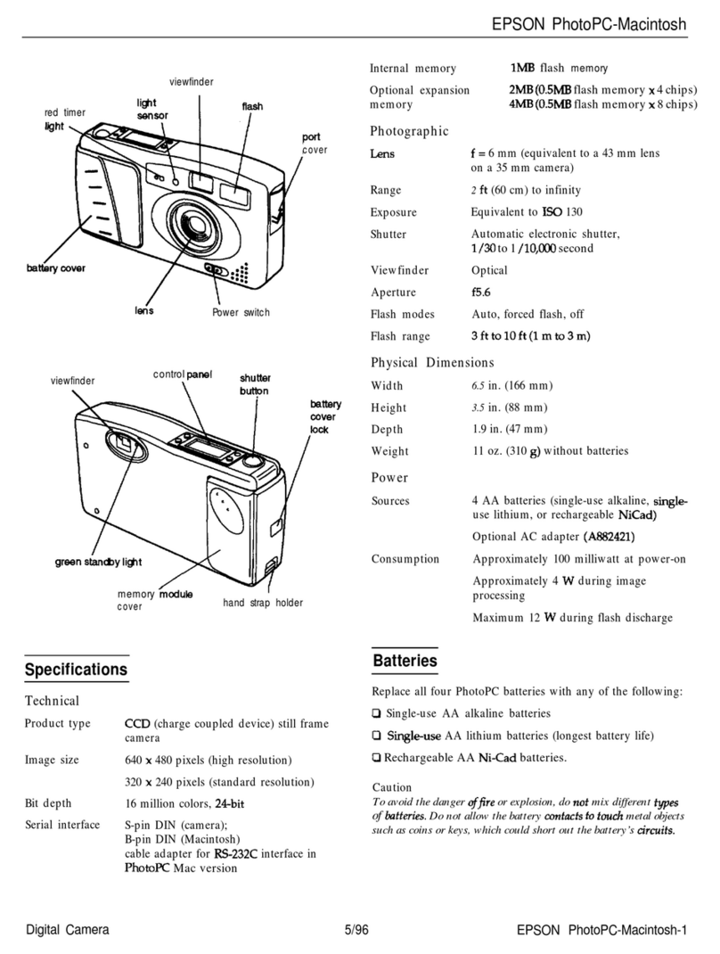 Epson PhotoPC PhotoPC Mac quick guide