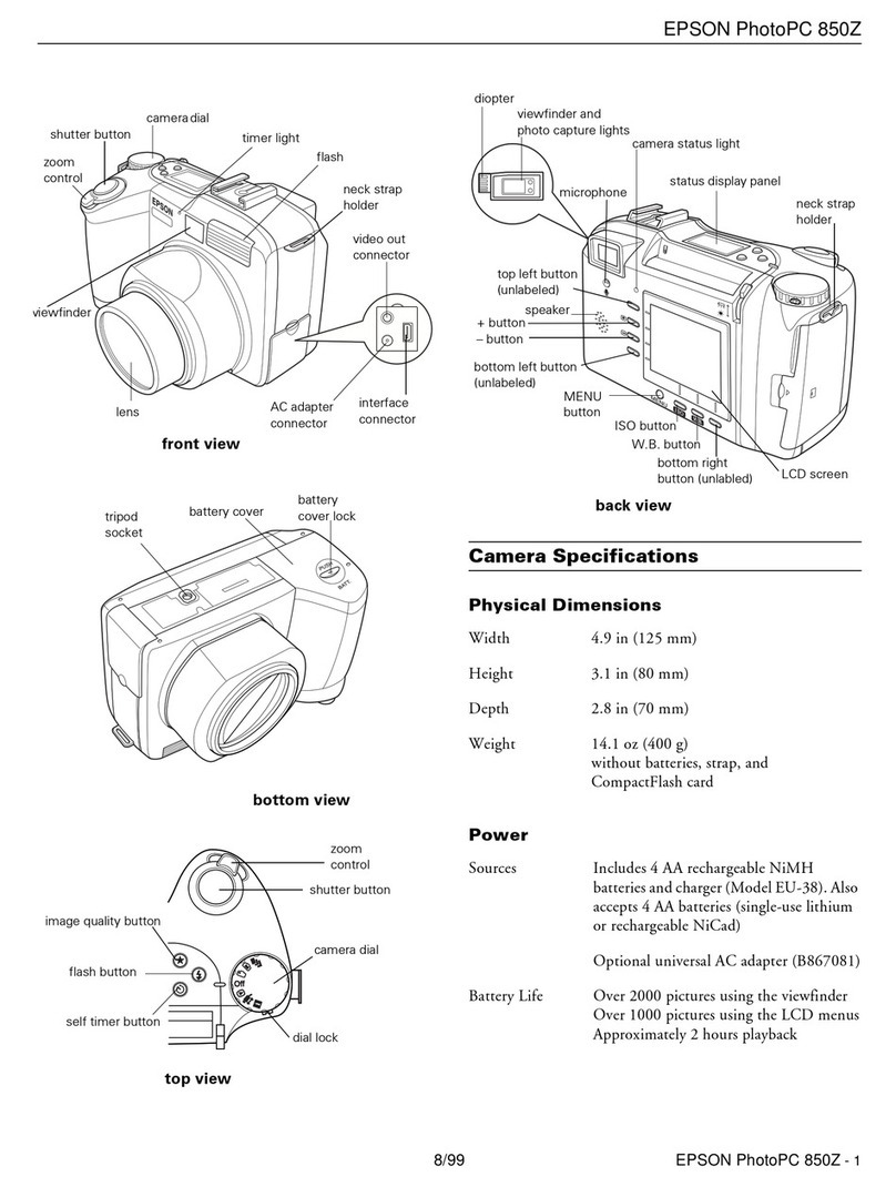 Epson PhotoPC 850Z User manual