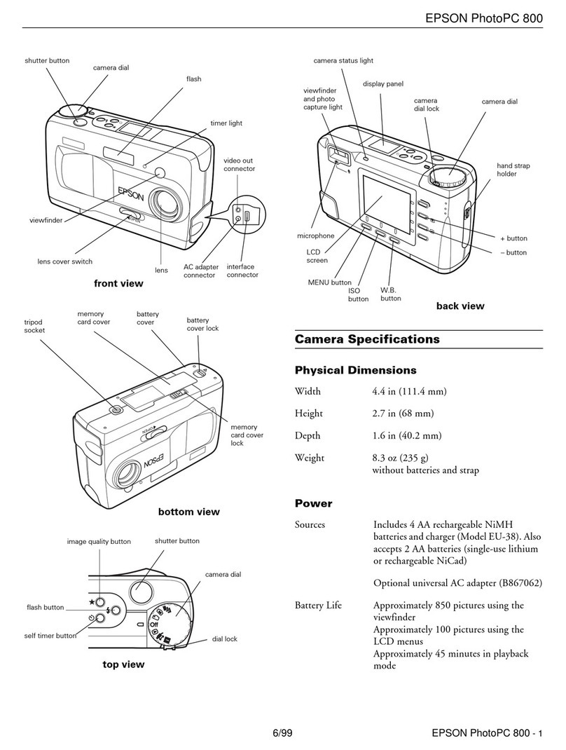 Epson PhotoPC 800 User manual