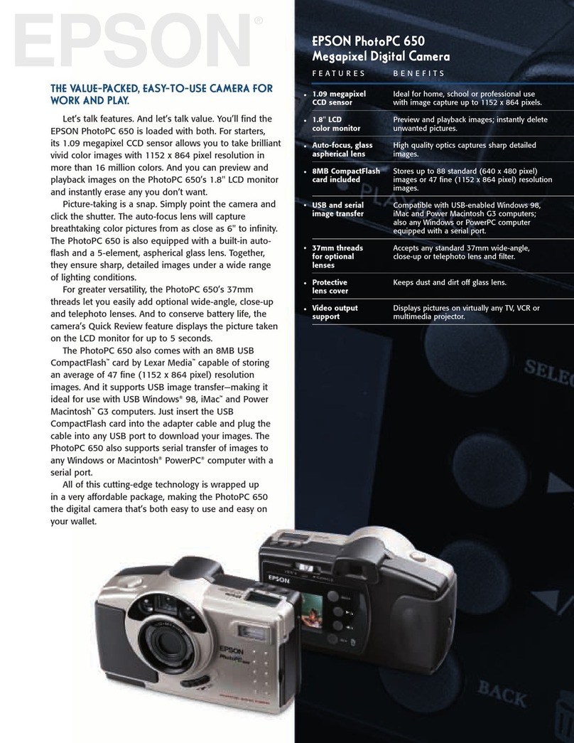 Epson PhotoPC 650 User manual