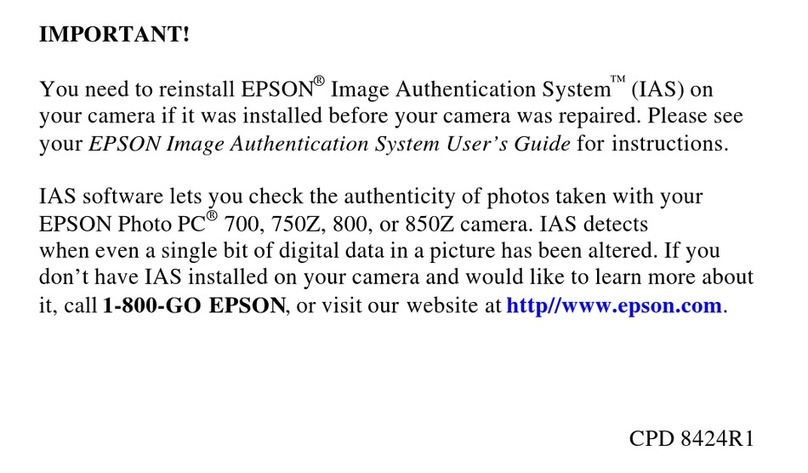 Epson PhotoPC 700 Operating manual