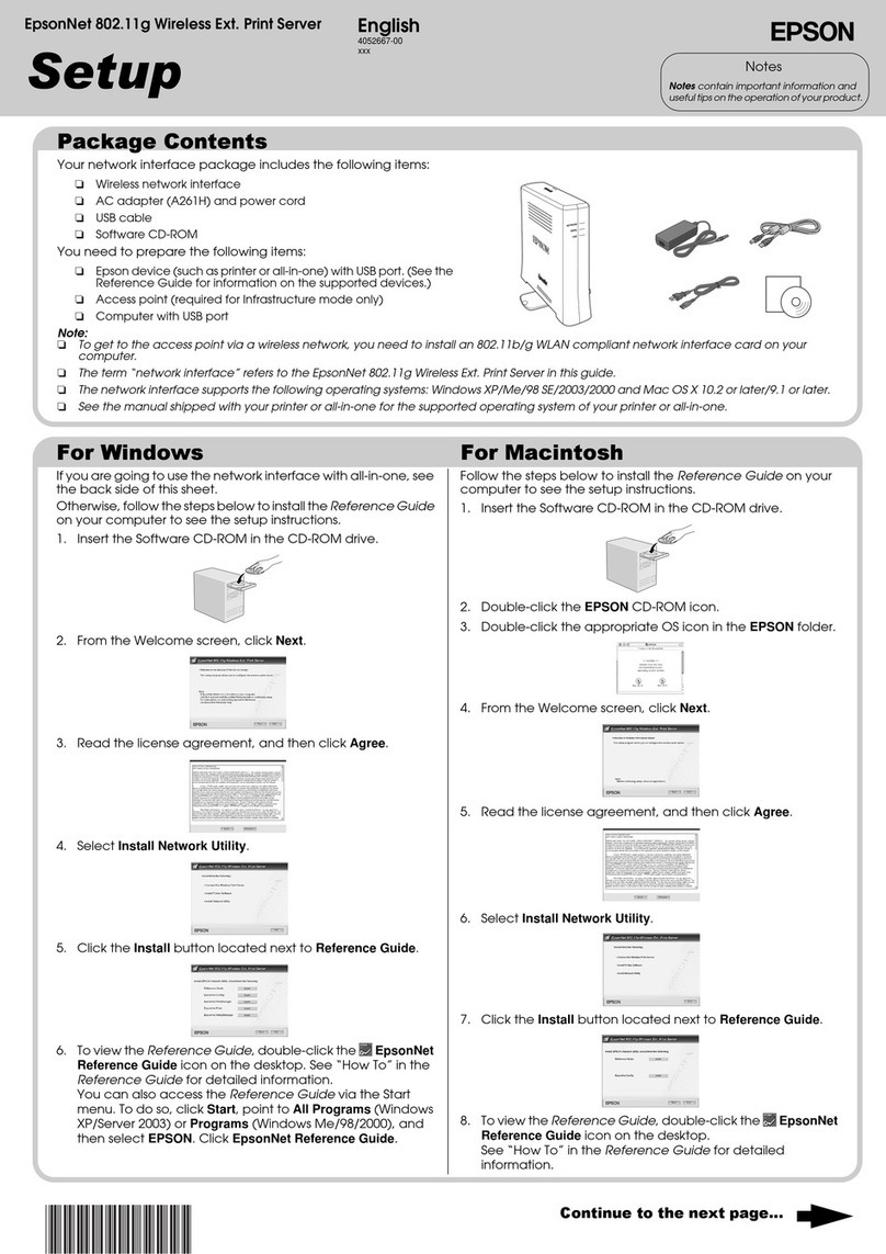 Epson 802.11g User manual Epson 802.11g User manual