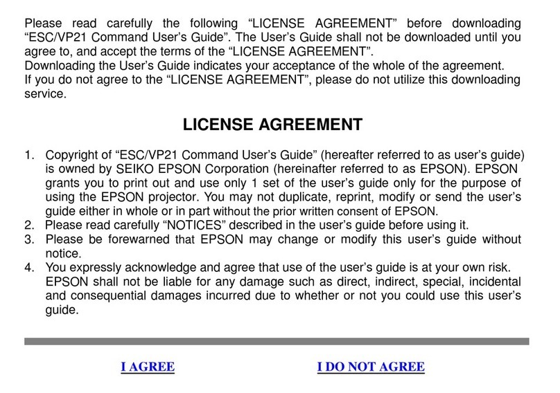 Epson ESC/VP21 User manual