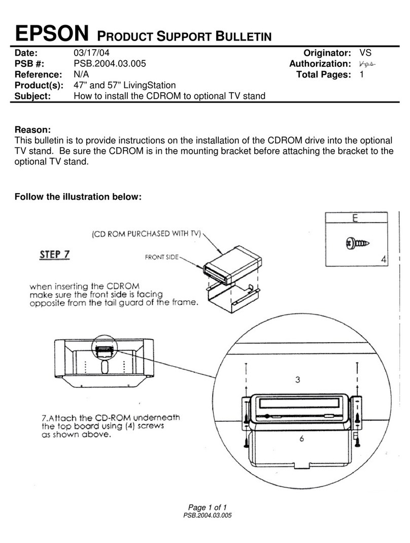 Epson Livingstation LS47P1 Dimensions