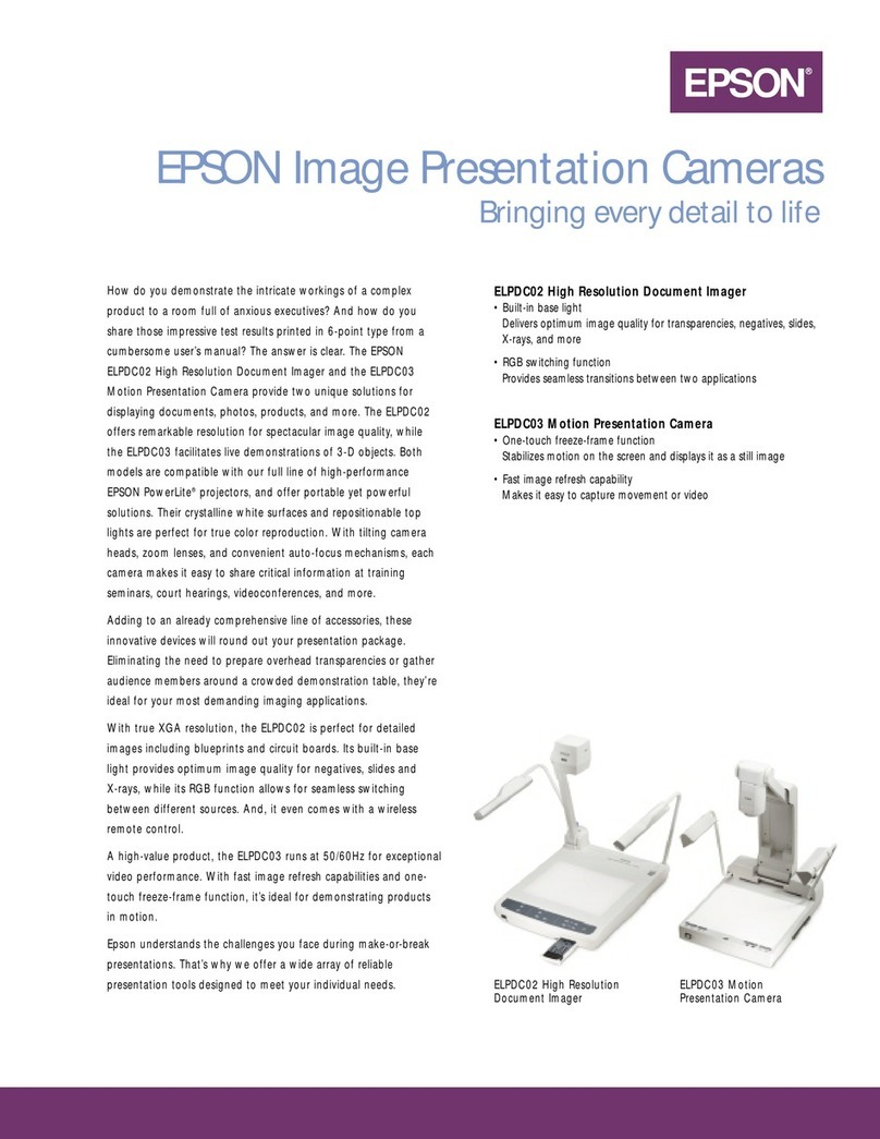 Epson ELPDC03 User manual Epson ELPDC03 User manual