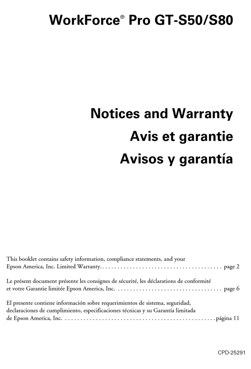 Epson WorkForce Pro GT-S50 Operation and maintenance manual