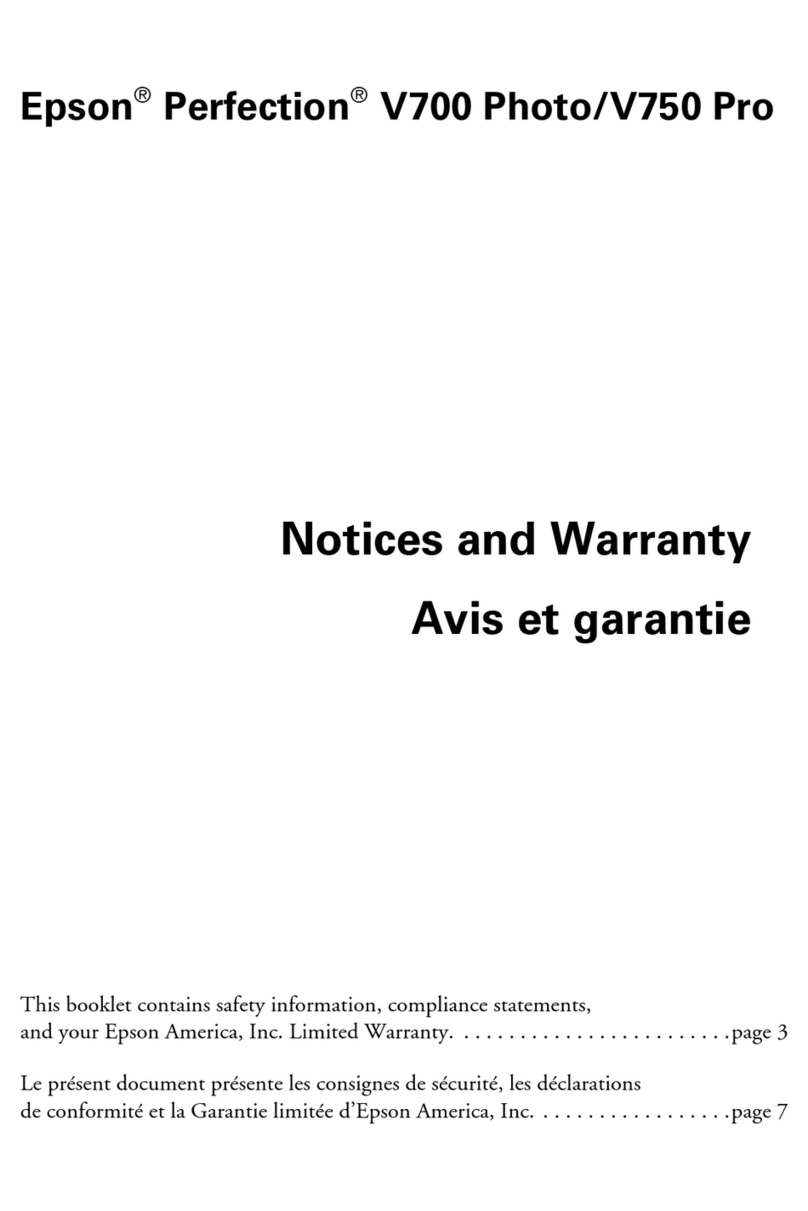 Epson Perfection V700 Series Operation and maintenance manual