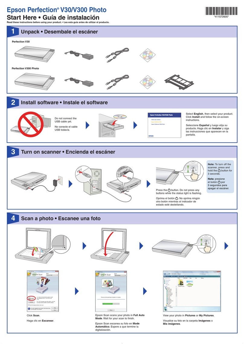 Epson Perfection V30 User manual