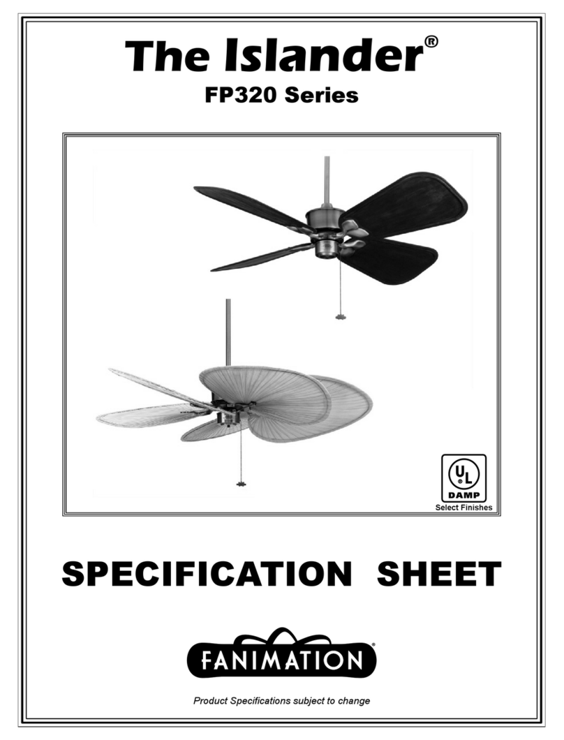 Fanimation Islander FP320 Series Specification sheet Fanimation Islander FP320 Series Specification sheet