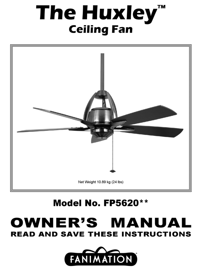 Fanimation Huxley FP5620 Series User manual