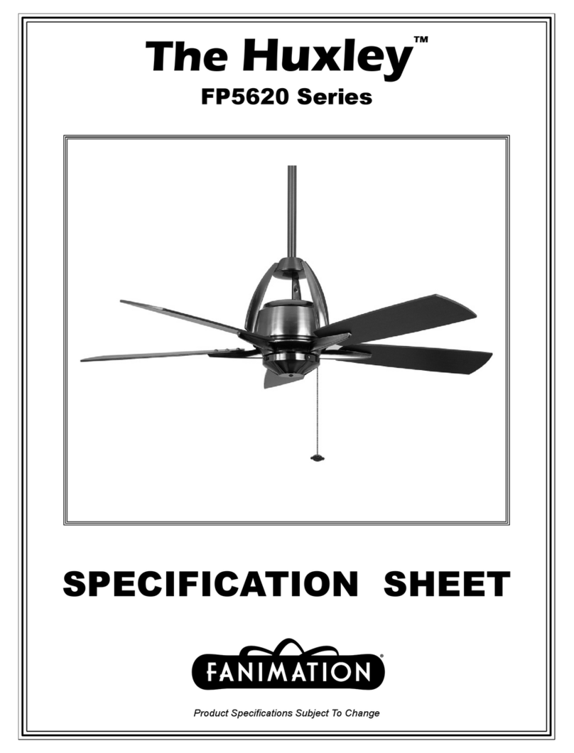 Fanimation Huxley FP5620 Series User manual