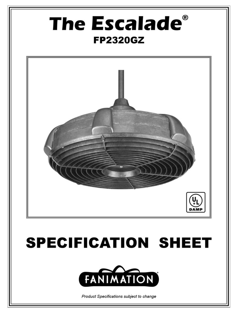 Fanimation Escalade FP2320GZ User manual