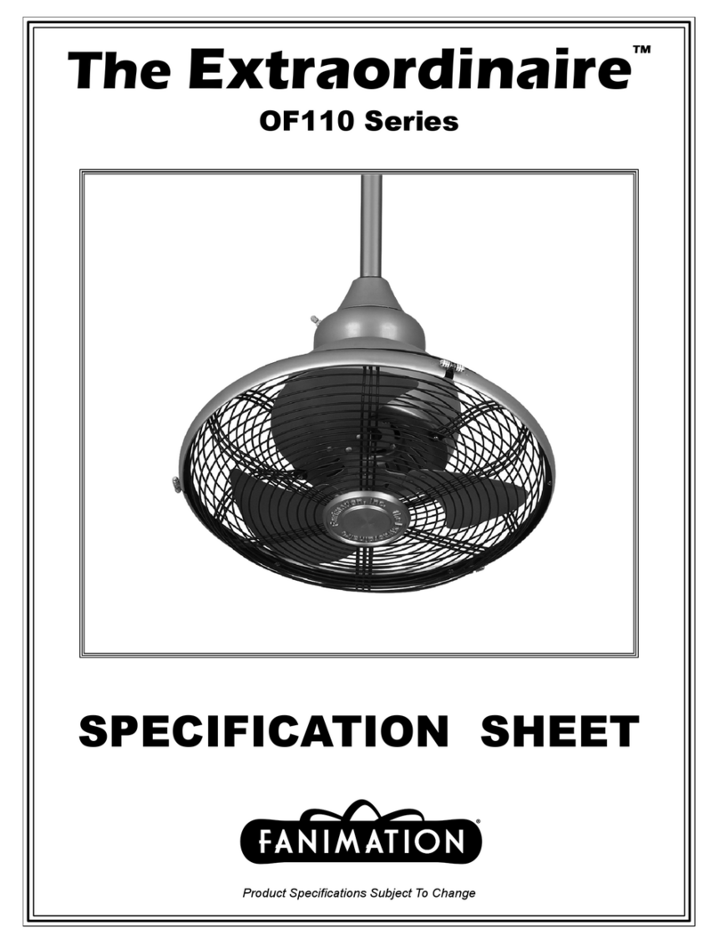 Fanimation Extraordinaire OF110 Series User manual
