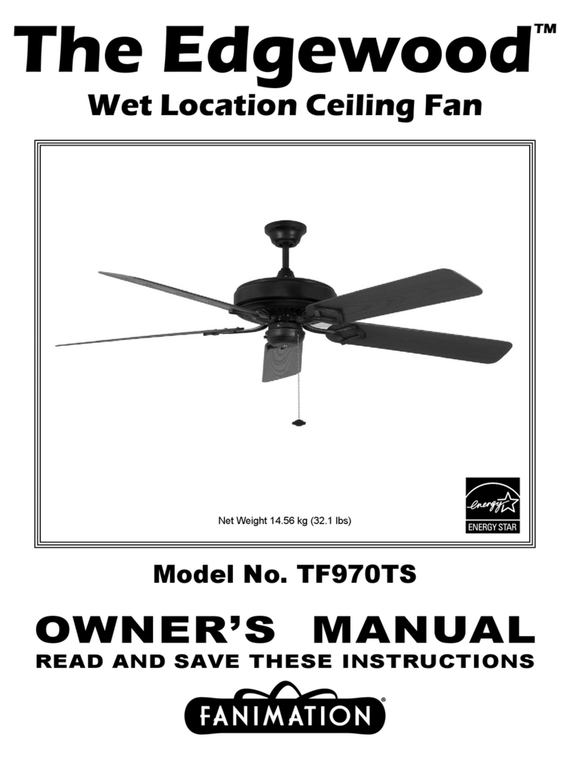 Fanimation TF9070TS User manual Fanimation TF9070TS User manual