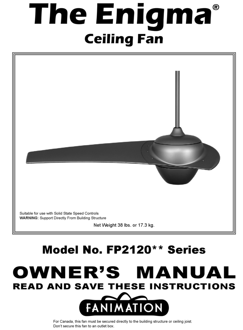 Fanimation Enigma FP2120 Series User manual