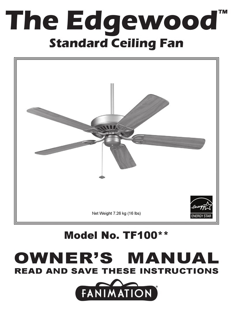 Fanimation Edgewood  TF100 Series User manual
