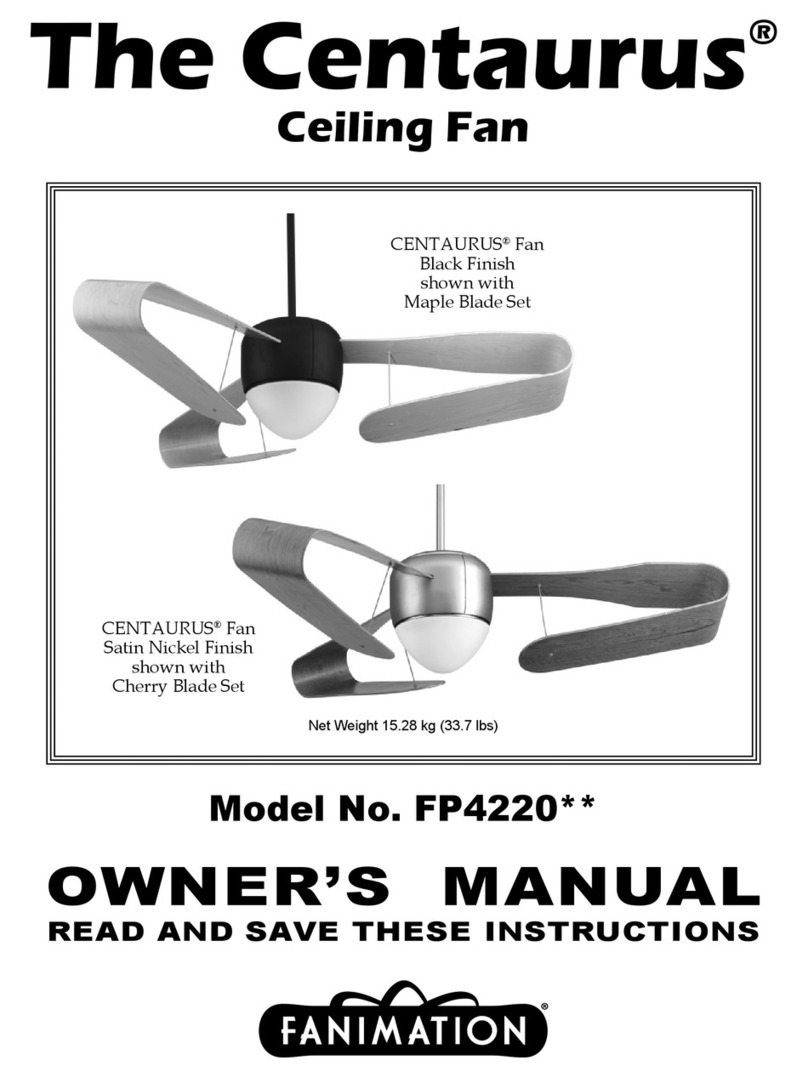 Fanimation Centaurus FP4220 Series User manual